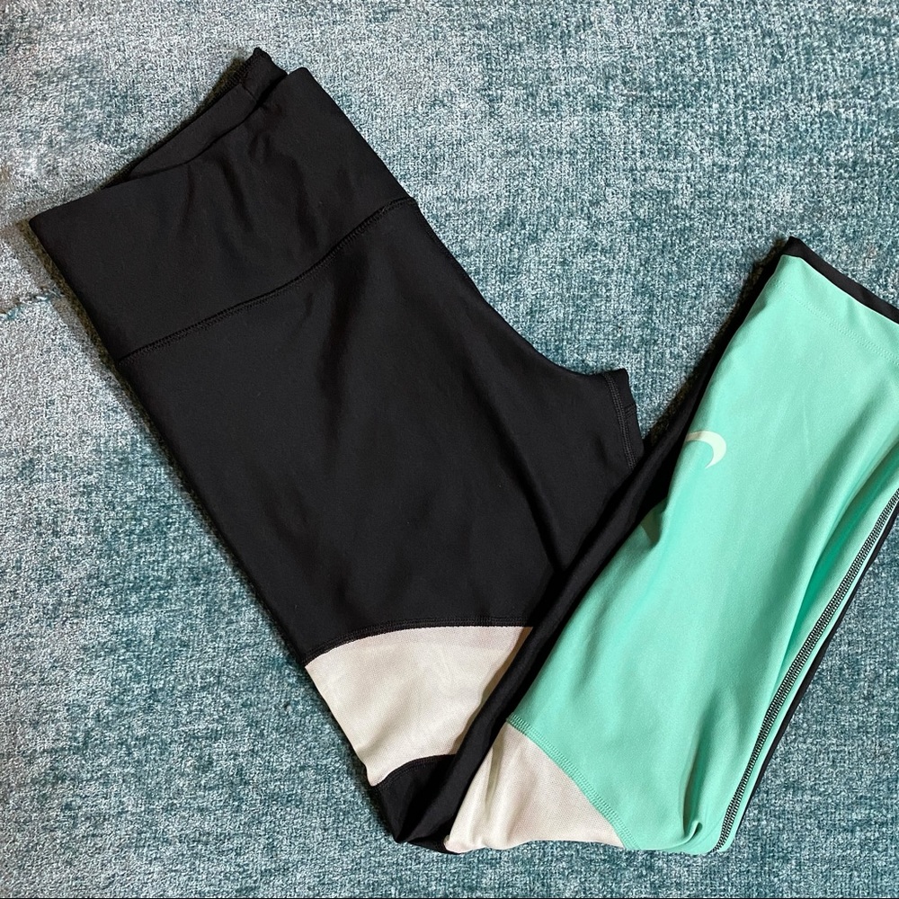 NIKE Colorblock Power Crop Leggings NWOT (Medium)